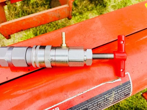 1/2" ISO 16028 Flat Face Skid Steer Male Hydraulic Quick Coupler Pressure Decompression Relief Release Tool by Tractor Relief Tool™