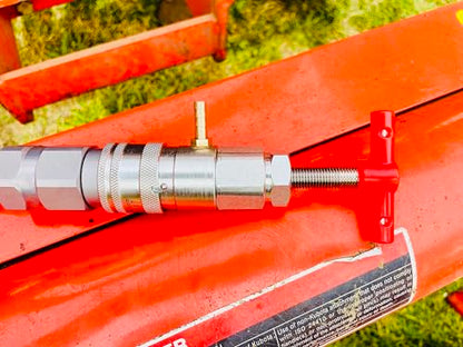 1/2" ISO 16028 Flat Face Skid Steer Male Hydraulic Quick Coupler Pressure Decompression Relief Release Tool by Tractor Relief Tool™