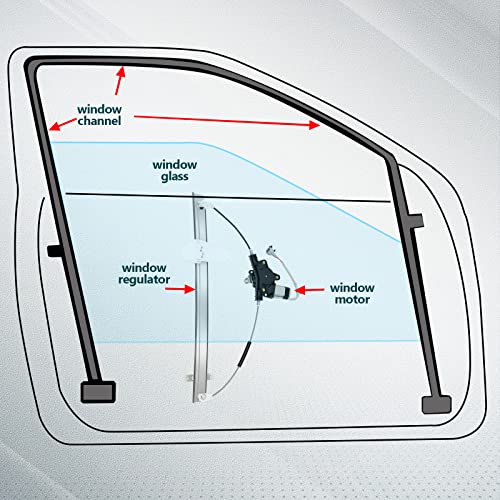 FINDAUTO 748-980 Power Window Regulator fit for 2005-2015 for Nissan Armada