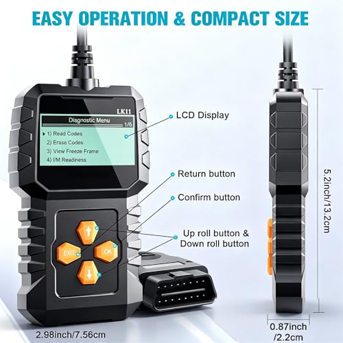 OBD2 Scanner Ease Setup Plug-Play: Clear Reset Engine Error Code