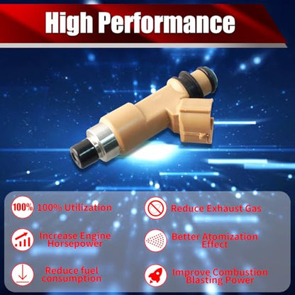 Set of 4 Fuel Injectors 16611AA680 FJ858 Replacement - size: FJ858