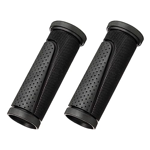 Bike Handlebar Grips Short Mini Bicycle Handlebar Grips 90mm Length Rubber Bicycle Handle Grips Black US114 - size: 3.54IN