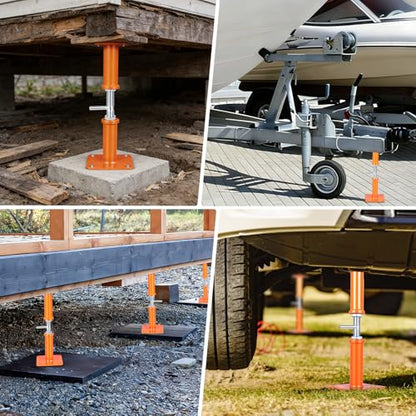 4PCS House Jacks for Leveling Crawlspace 17''-31''Adjustable Floor Support - size: 17''-31''
