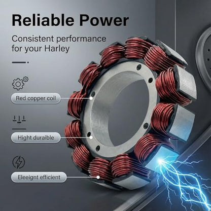 Stator Coil 29987-02A 45A 12-Pole for Harley Touring - size: 29987-02A