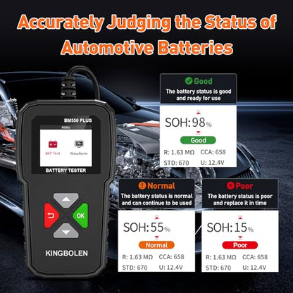 KINGBOLEN BM550 Plus Car Battery Tester - style: BM550 PLUS battery tester