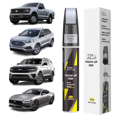 XNA Iconic Silver Metallic(JS) for Ford Touch Up Paint - color: Iconic Silver Metallic(JS) for 2025 Ford F-150/2024 Ford F-150/2024 Ford F-150 Lightning/2025 Explorer/2024 Edge/2024 Bronco/2024 Maverick/2024 Expedition/2025 Mustang/2024 Mustang/2024 Range