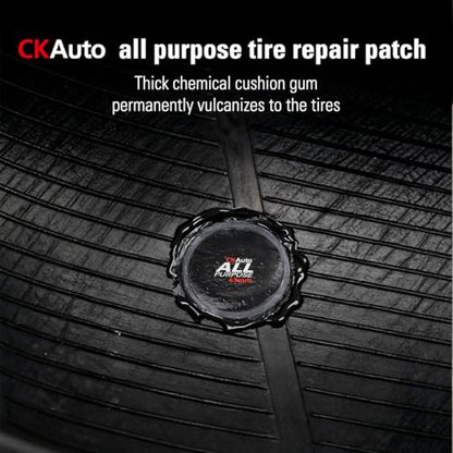 CKAuto 100 pcs All Purpose Tire Patch Heavy Duty Dia 1-4/5" for Inner Tubes - size: Dia 45mm 100pcs