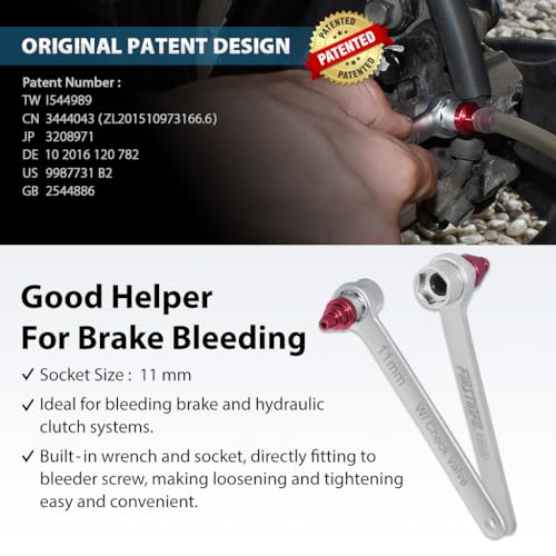 FIRSTINFO 11mm Mini Brake Bleeder Wench with Check Valve - size: 11mm