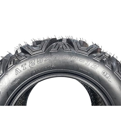 GarveeTech 25x8-12 ATV/UTV Tires 6PR All-Terrain Tires Heavy Duty for Trail/Mud/Rock, 2 Pack Tubeless - size: 25X8-12 2PCS, style: Pattern 1001