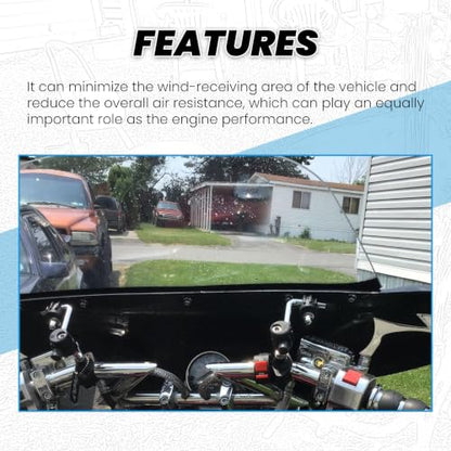 ECOTRIC Universal Motorcycle Cruiser Front Outer Fairing Batwing w/Clear