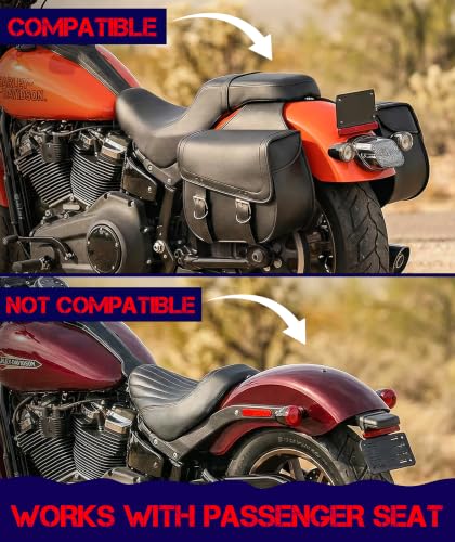 Nomad Universal Motorcycle Saddlebags – 30L Large Capacity Quick-Easy Throw Over Bags for Cruiser, Chopper, Touring – Heavy Duty saddle bags,Waterproof,Secure Lock,Durable Storage Side Bags for Bikers