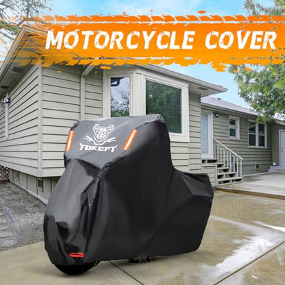 Motorcycle Cover - All Season Waterproof Outdoor Protection - size: XXXL-116"