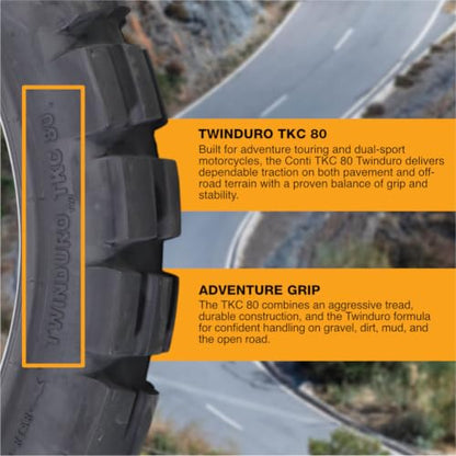 Continental TKC 80 Twinduro Front & Rear Tire Set 120/70-19 & 140/80-18 - size: 120/70-19, 140/80-18