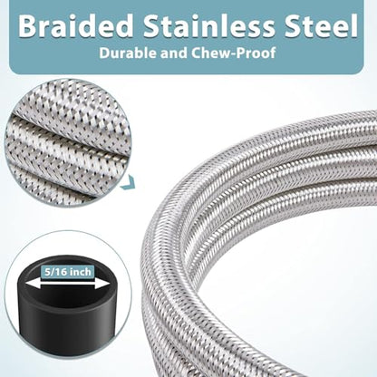 SHINESTAR 15 FT Stainless Steel Braided Propane Regulator with Hose - size: 15 Feet