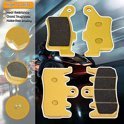 Front + Rear Brake Pads for Can Am Spyder RS GS SE5 SM5 RT RT-S LTD RS-S Roadster 2013-2026, Heavy Duty Ceramic Disc Metal Replacement Brake Pads Kit (3 Sets)