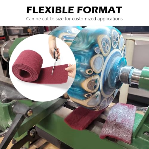 Maroon Scuff Pad Roll 5" x 7-1/2 ft - General Purpose Surface Prep for Auto Body, Woodworking & Paint - color: Maroon, style: 5 Inches * 7-1/2 Feet