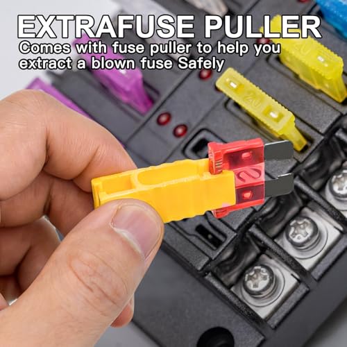 1200PCS Car Fuses Assortment Kit, 520PCS Standard Fuse Kit + 680PCS Mini Fuses + 2 Pullers for Auto/RV/Truck/Motorcycle (2A 3A 5A 7.5A 10A 15A 20A 25A 30A 35A 40A) (1200PCS)