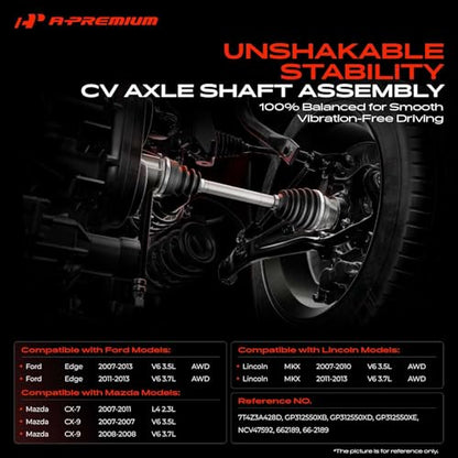 A-Premium Front Right Passenger Side CV Axle Shaft Assembly - style: Front Passenger Side