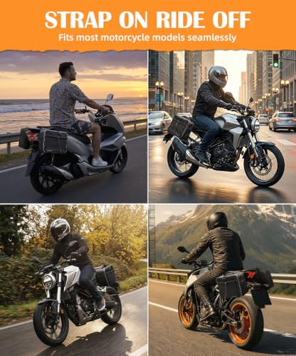 NICECNC 30L Motorcycle Saddlebags 1680D Throw-Over Panniers with Rain Cover