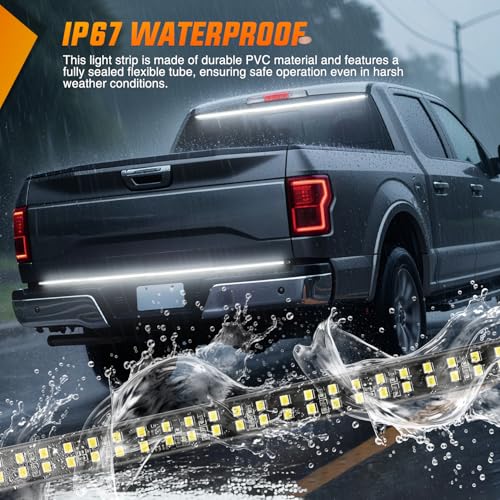 Nilight 60 Inch 360 LED Tailgate Strobe Light Strip White - color: 60" Tailgate Strobe White