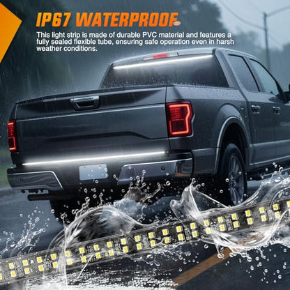 Nilight 60 Inch 360 LED Tailgate Strobe Light Strip White - color: 60" Tailgate Strobe White
