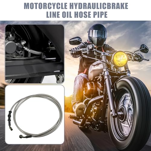 uxcell 1 Set 2.2m 7.22ft Motorcycle Hydraulic Brake Line Hose Universal - size: 220CM
