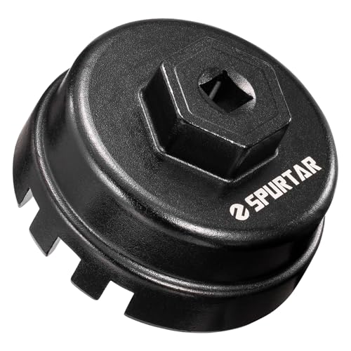 Spurtar Oil Filter Wrench for Toyota Oil Filter Removal Tool 64mm 6 Slots - size: For Corolla, Prius