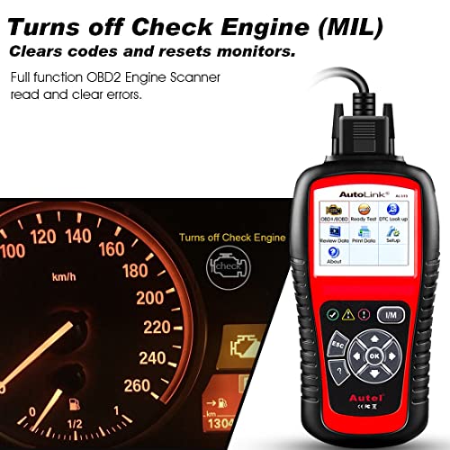 Autel AutoLink AL519 OBD2 Scanner, OBDII & CAN Car Diagnostic Scan Tool - color: Red