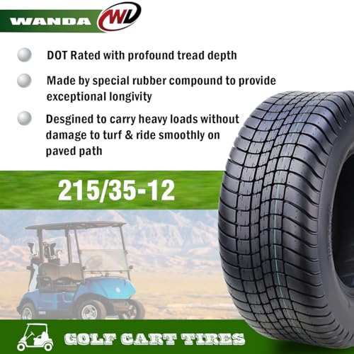 WANDA 215/35-12 Golf Cart ATV Tires 4 Ply 215/35x12 14013 … - size: 215/35-12