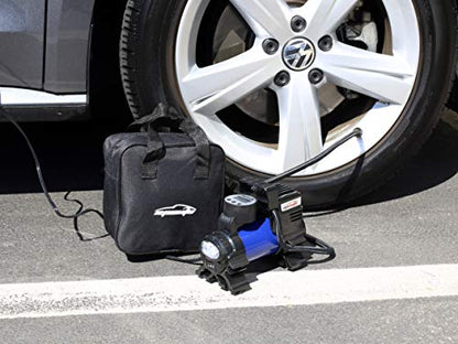 EPAuto 12V DC Portable Air Compressor Pump, Digital Tire Inflator - color: Blue