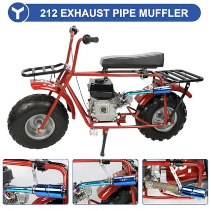 YOXUFA Exhaust Muffler Pipe for Predator 212 224 Coleman CT200U Minibike