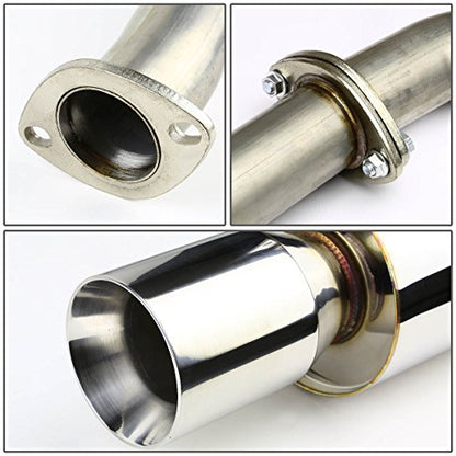 Auto Dynasty 3.5" Rolled Catback Exhaust Tip System For 1990-1997 Mazda