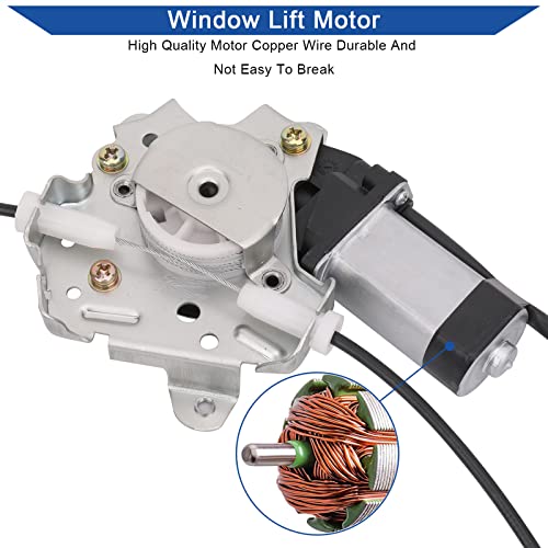 Obaee Window Regulator with Motor Front Left Driver Side, Replace 741-348 - size: Front Left Driver Side