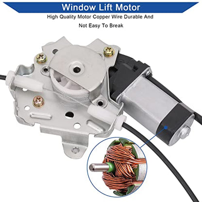 Obaee Window Regulator with Motor Front Left Driver Side, Replace 741-348 - size: Front Left Driver Side