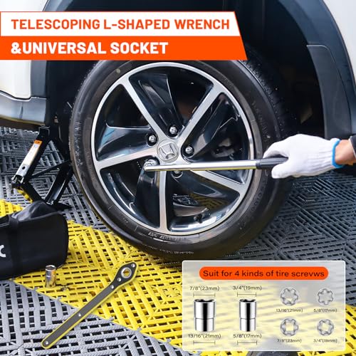 IMAYCC Car Jack Kit 2.5 Ton,Scissor Car Jack, Portable Tire Changing Kit for Car SUV MPV - color: Gray