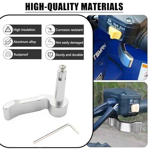 Thumb Throttle Compatible with Polaris Sportsman 450/550/570/850/1000 - color: silver