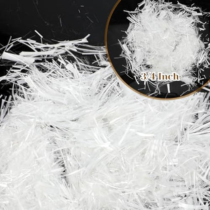 SHENLIU 6.6LB Fiberglass for Concrete, 3/4" Fiber Glass Concrete Fiber, Fiberglass Filler Reinforcement Floor Anti-Seepage and Crack Prevention Reinforced with Cement Mortar for Building Walls