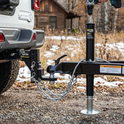 5000lbs A-Frame Trailer Jack,30" Lift 20-24V Cordless Drill Compatible with Adjustable Drop Leg for Utility, Yacht, and Camper Trailers