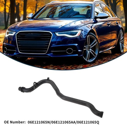 Radiator Hose Heater Hose for Audi A6 Quattro 3.0L 2009-2015 No.06E121065N/06E121065AA Plastic Coolant Pipe Black 1 Pc