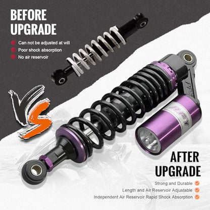 320mm 12.6" Universal Rear Air Shock Absorbers Suspension for HONDA - color: Purple
