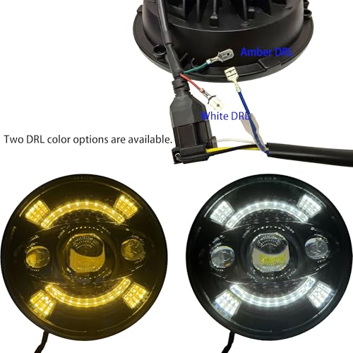 Motorcycle 7 inch Headlight for Harley Street Glide/Tri Glide, Compatible with Road King
