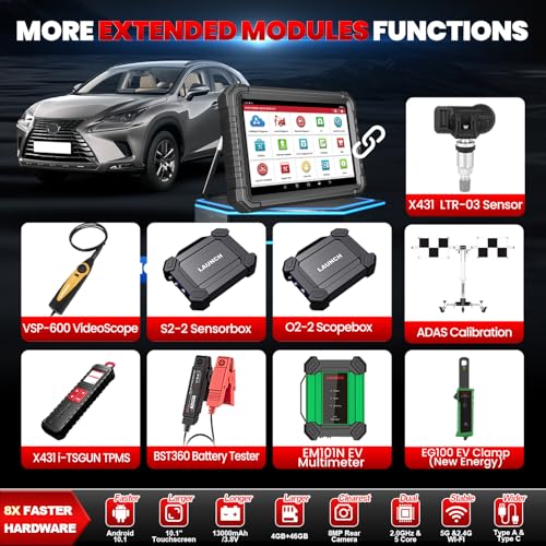LAUNCH X431 PRO3S+ Elite, 2026 Bidirectional Scan Tool with J2534 Protocols