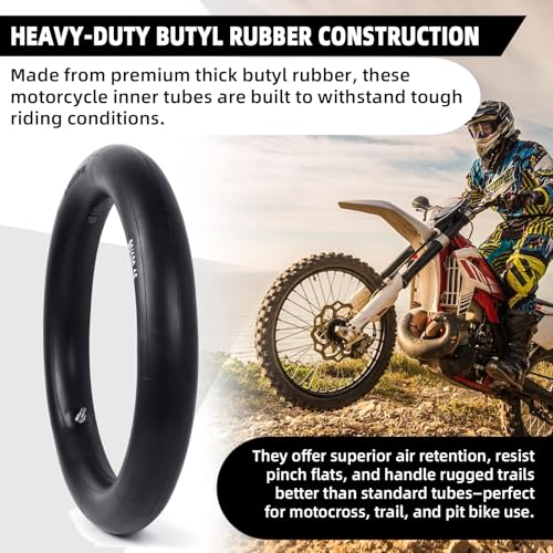 AR-PRO (2-Pack) 3.00-16 3.25/3.50-16 Inner Tubes for Dirt Bike and Off-Road Motorcycles – Heavy-Duty Butyl Rubber Tubes Compatible with 90/100-16 100/80-16 100/90-16 Tires with TR4 Straight Valve Stem - size: 3.25/3.50-16" (90/100-16), TR4 Valve