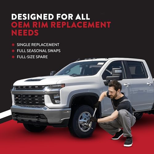 For 2011-2026 Chevrolet Silverado 3500HD - 8 Lug 17 Inch Rim for Chevy Dually Wheels - OE Direct Replacement - Road Ready Car Wheel