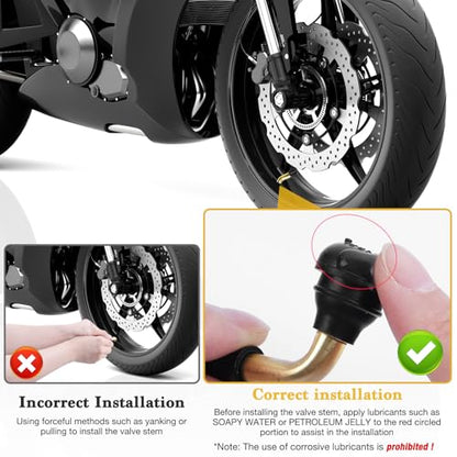 Tire Valve Stems PVR70 (20 Pcs), 90 Degree Motorcycle Valve Stem, Snap-in Valve Stems Compatible with Yamaha Honda Kawasaki Suzuki Triumph Harley, Valve Stem for Motorcycle, ATV, Scooter - color: PVR70 90 degree 20 Pcs