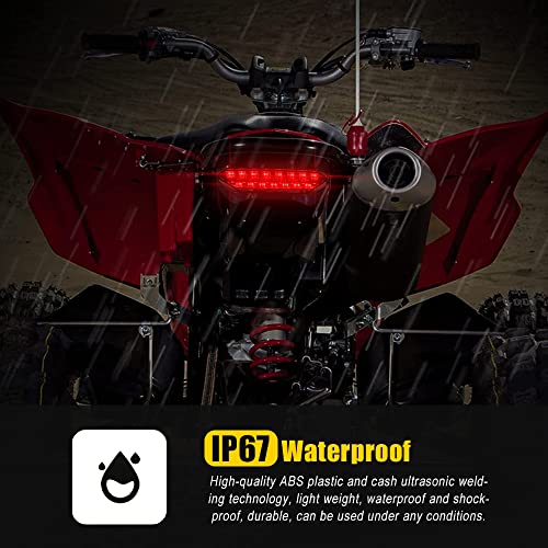 YFZ450 LED Tail Light Brake Rear Light for ATV 2006-2009 Yamaha yfz 450(Smoked 1pcs)