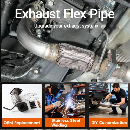 Stainless Steel Front Exhaust Flex Pipe for Sonata 2.4L 2006-2008 FP14H - size: for Hyundai Sonata 2.4L 2006-2008