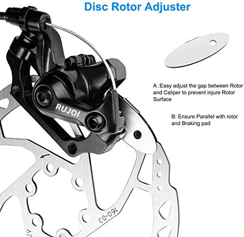 Bike Disc Brake Kit, Hydraulic Disc Brake Set with Aluminum Oil Pressure Caliper and Alloy Bicycle Brake Lever, 160mm Rotor, Bicycle Accessories for MTB/Ebike/Folding Bike/Scooter/Fat Bike - color: Hydraulic--160MM
