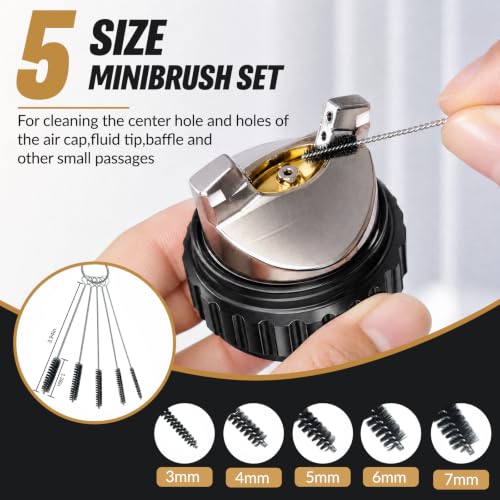 GATTLELIC HVLP Spray Gun Kit with 10pcs 600cc Mixing Cup and Lids (Clean Kit) - color: Clean Kit