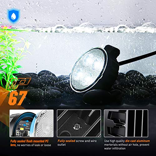 Nilight 2 PCS 3 Inch LED Pods Round 1500LM Built-in EMC Work Light 90° Flood Beam Angle Offroad Side Lights w/ 16AWG DT Wiring Kit for Tractor Truck Boat ATV UTV - color: White Led Pods +Wiring harness